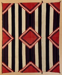 Navajo Phase III chiefs blanket, 1880-90